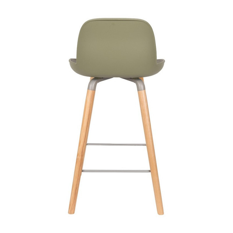 Tabouret de bar scandinave vert kaki - Albert 