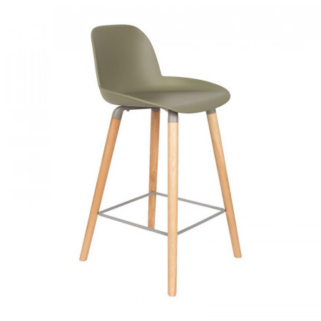 Tabouret de bar scandinave vert kaki Albert