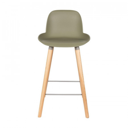 Tabouret de bar scandinave vert kaki - Albert 