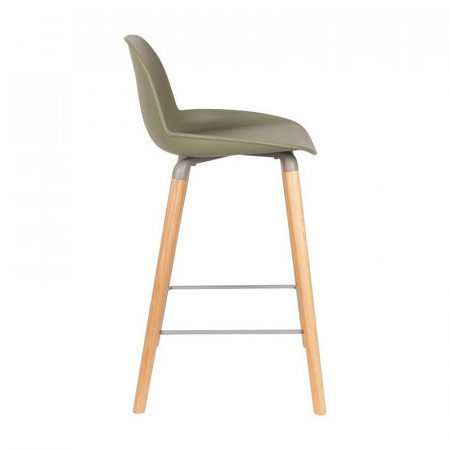 Tabouret de bar scandinave vert kaki - Albert 