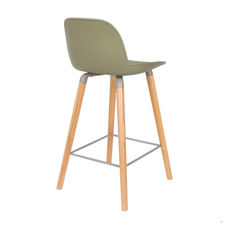 Tabouret de bar scandinave vert kaki - Albert 