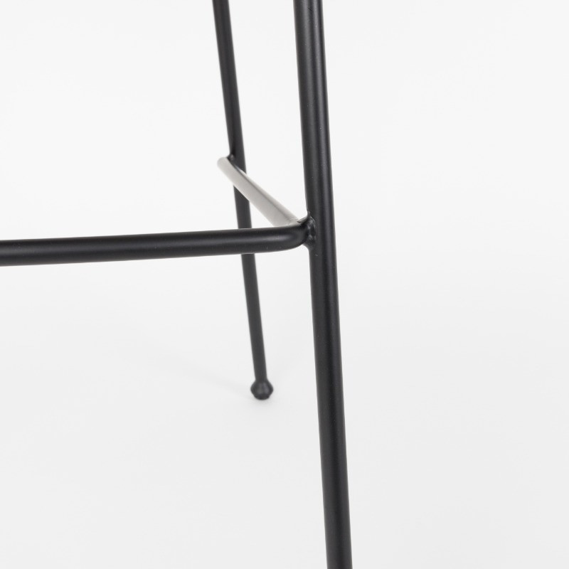 Tabouret de bar simili cuir noir design - Feston 