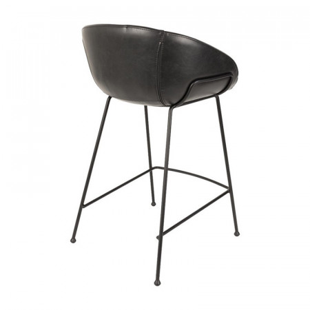 Tabouret de bar simili cuir noir design - Feston 