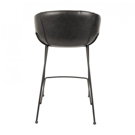 Tabouret de bar simili cuir noir design - Feston 