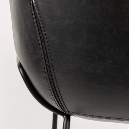 Tabouret de bar simili cuir noir design - Feston 