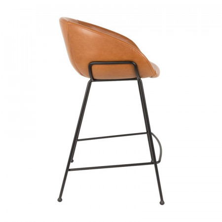 Tabouret de bar simili cuir marron design - Feston 