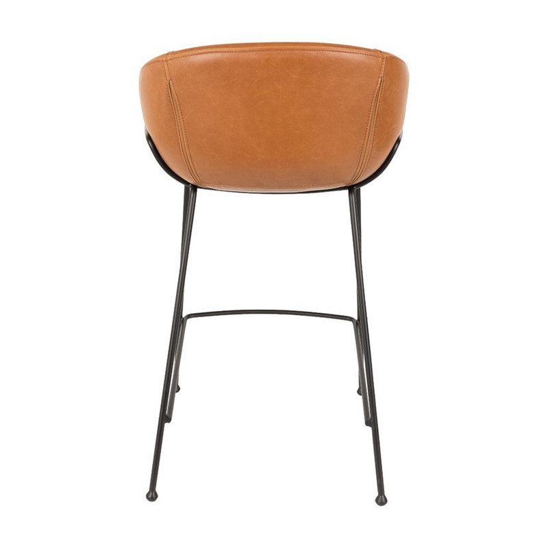 Tabouret de bar simili cuir marron design - Feston 