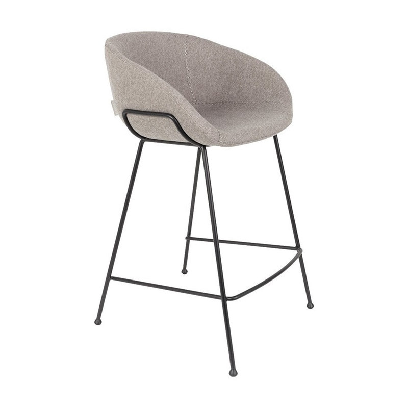 Tabouret de bar design gris confortable Feston Zuiver