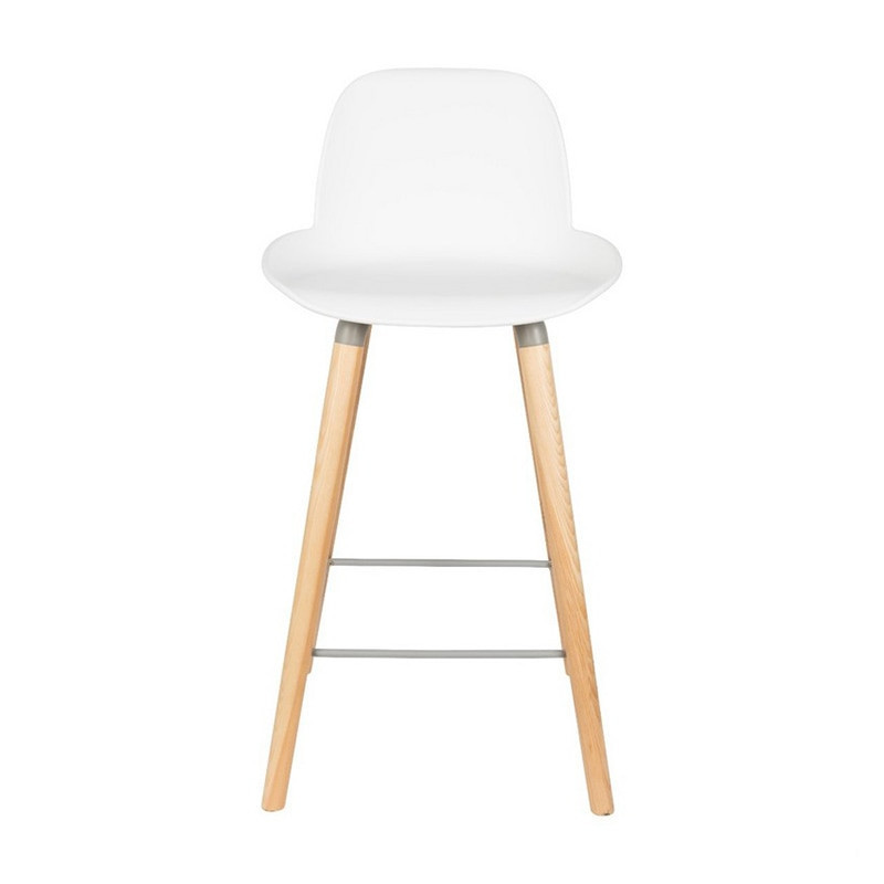 Tabouret de bar scandinave blanc - Albert 