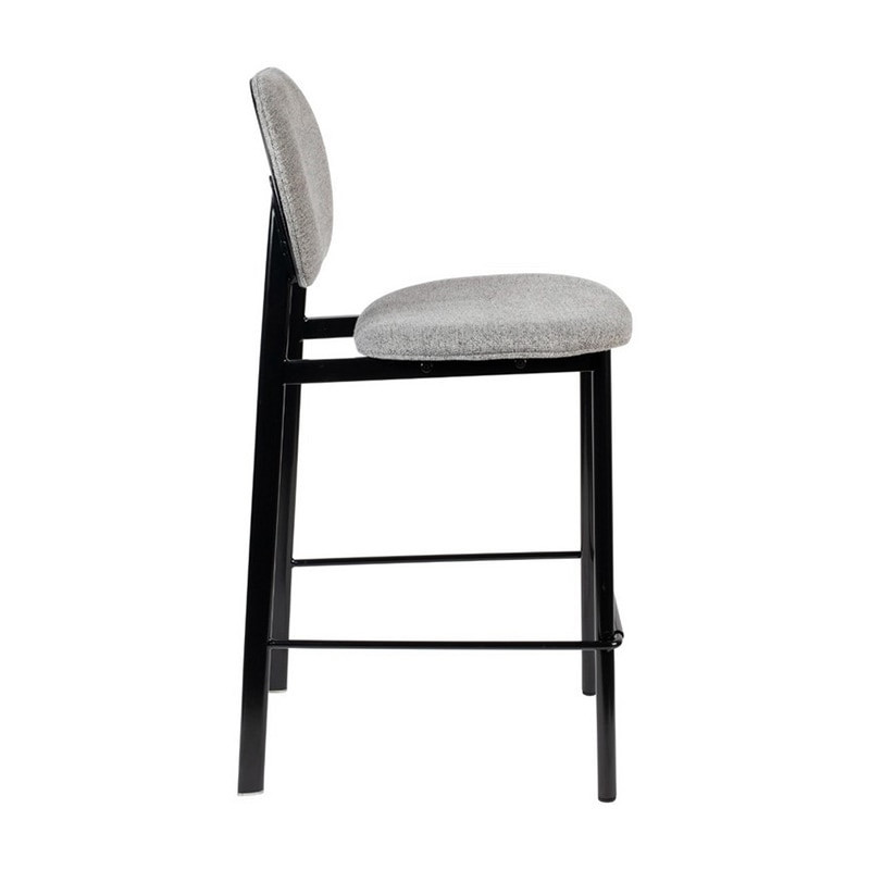 Tabouret de bar tissu gris design Spike Zuiver