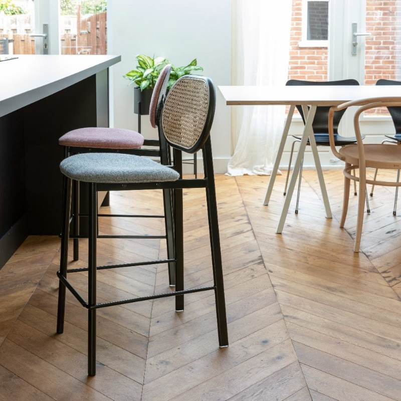 Tabouret de bar scandinave blanc sur Coup de Cœur Design