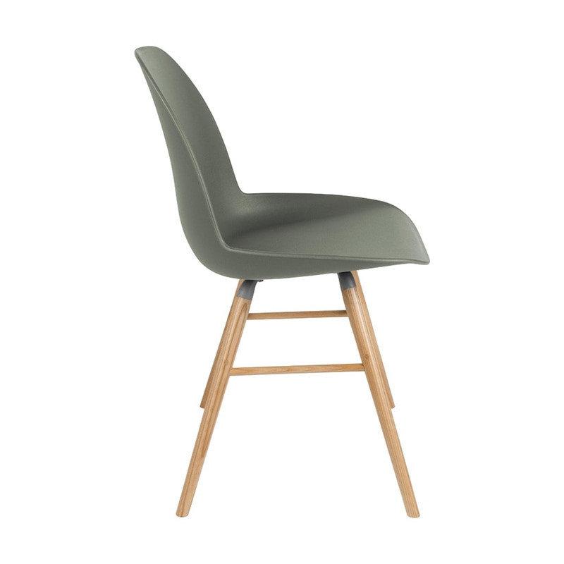 Chaise vert kaki style scandinave Albert Zuiver