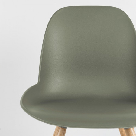 Chaise style scandinave vert kaki - Albert 
