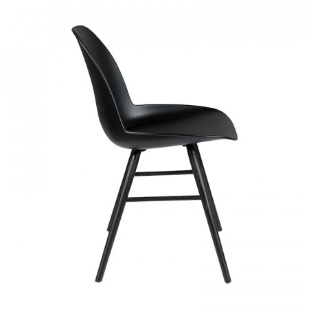 Chaise style scandinave noir et pieds noirs - Albert 