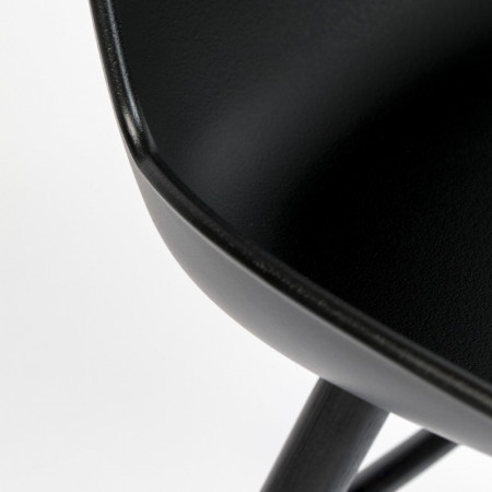 Chaise style scandinave noir et pieds noirs - Albert 