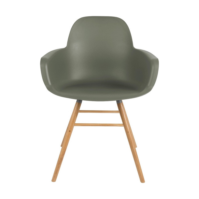 Chaise scandinave avec accoudoirs vert kaki Albert Zuiver