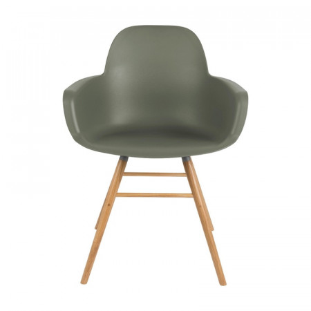 Chaise scandinave avec accoudoirs vert kaki Albert Zuiver