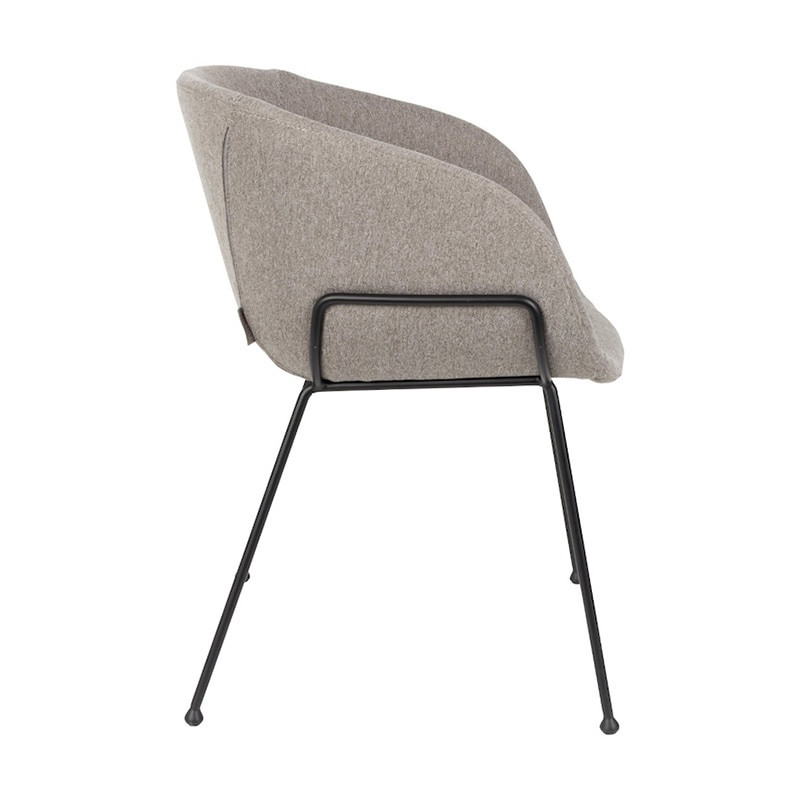 Chaise fauteuil design gris Feston Zuiver