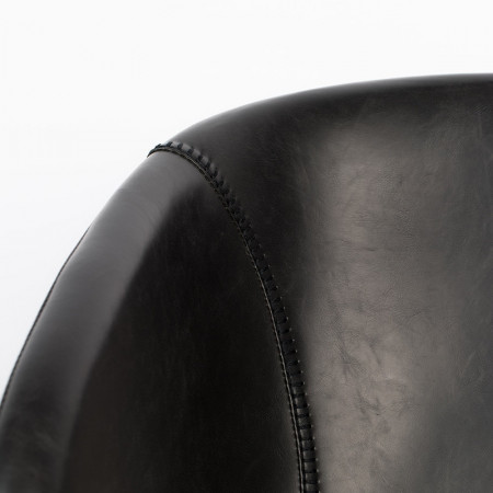 Fauteuil design simili cuir noir - Feston 