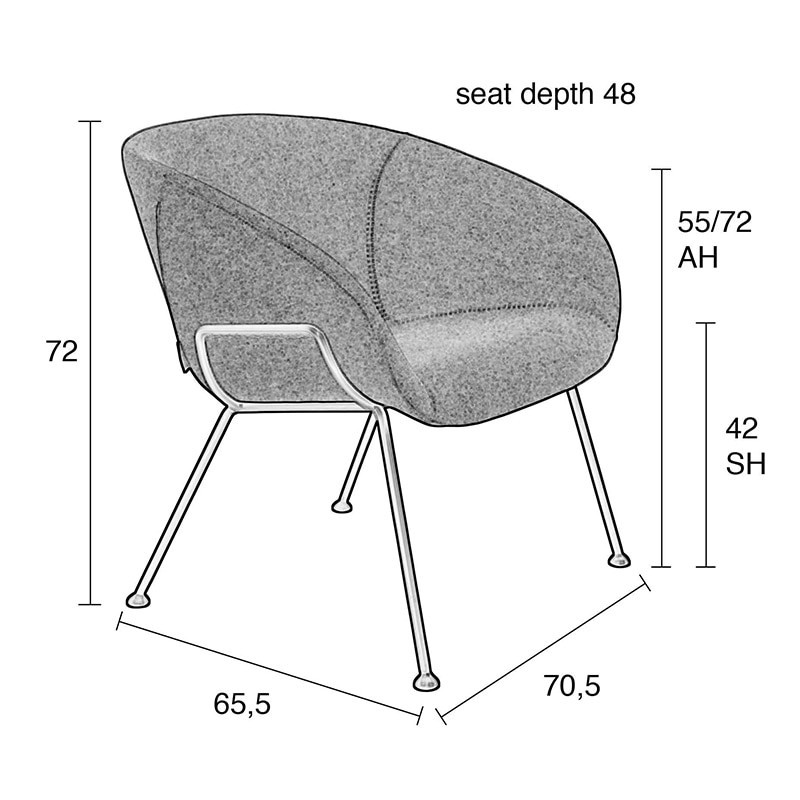 Fauteuil design simili cuir noir - Feston 