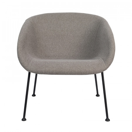 Fauteuil design en tissu gris clair Feston Zuiver