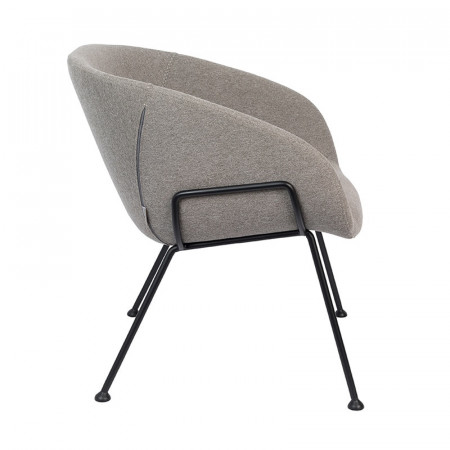 Fauteuil gris clair design en tissu - Feston 