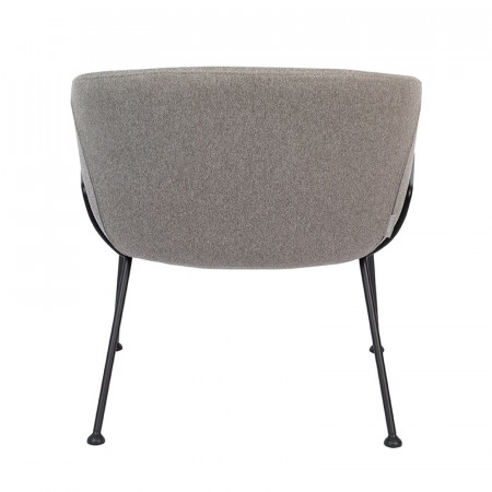 Fauteuil gris clair design en tissu - Feston 