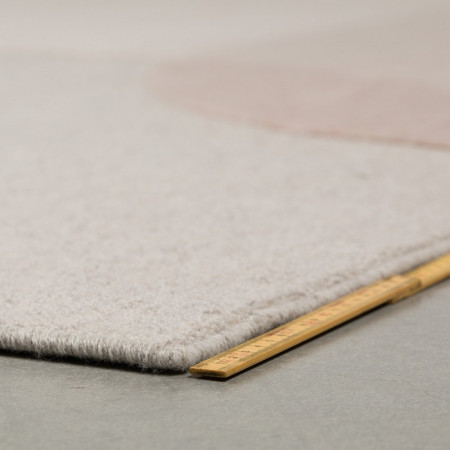 Tapis de salon rose et gris design motifs arrondis - Dream 