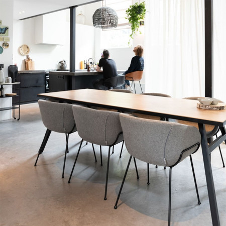 Chaise de salle à manger design grise - Coup de Cœur Design