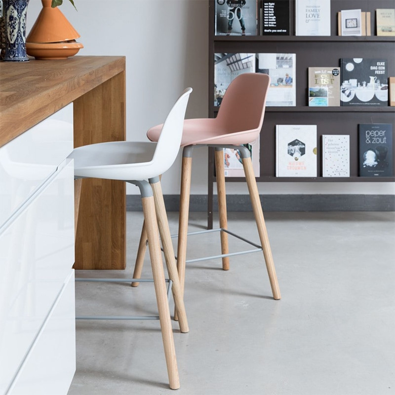 Tabouret de bar scandinave blanc - Albert