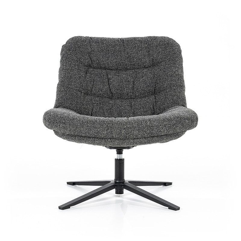 Fauteuil gris anthracite confortable et pivotant - Diane