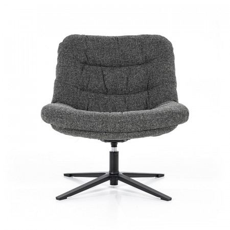 Fauteuil gris anthracite confortable et pivotant - Diane