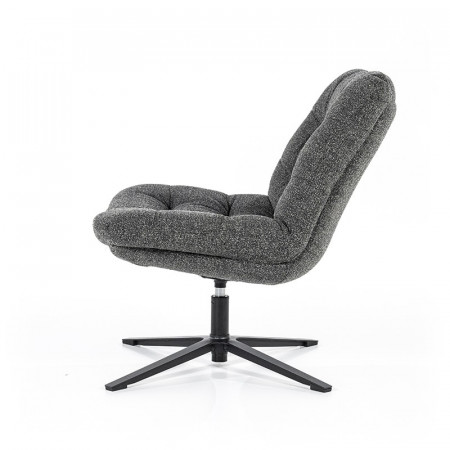 Fauteuil gris anthracite confortable et pivotant - Diane