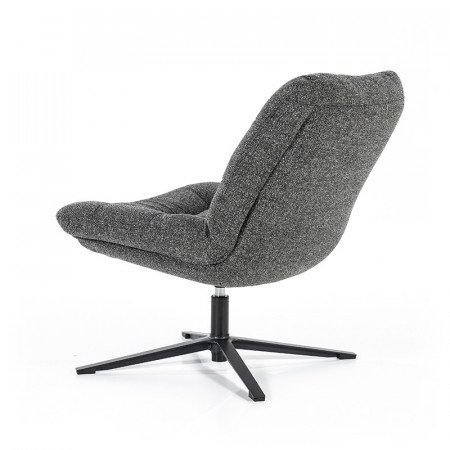 Fauteuil gris anthracite confortable et pivotant - Diane