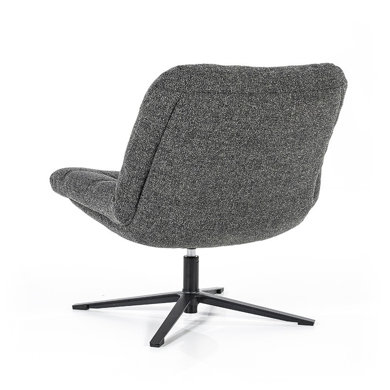 Fauteuil gris anthracite confortable et pivotant - Diane