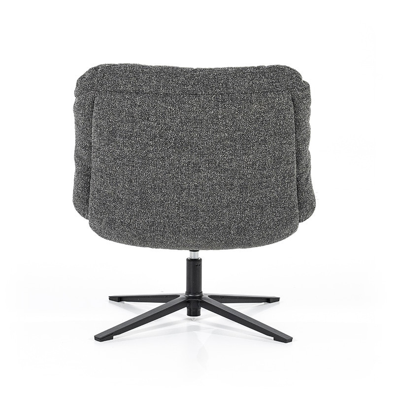 Fauteuil gris anthracite confortable et pivotant - Diane