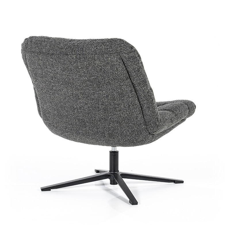 Fauteuil gris anthracite confortable et pivotant - Diane