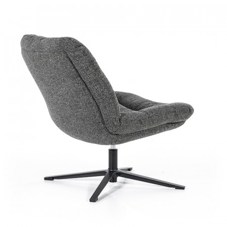 Fauteuil gris anthracite confortable et pivotant - Diane