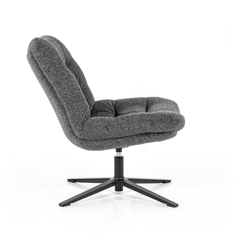 Fauteuil gris anthracite confortable et pivotant - Diane