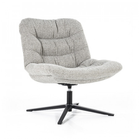 Fauteuil gris clair confortable et pivotant - Diane
