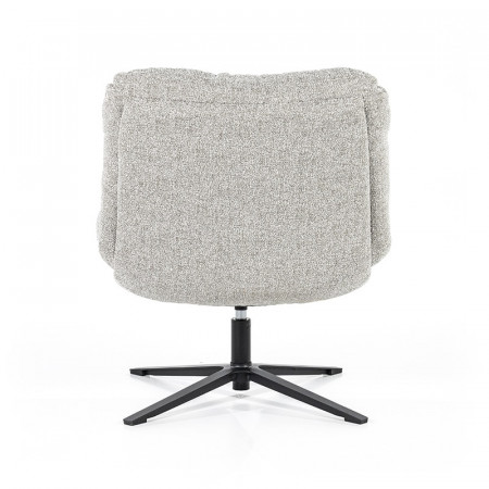 Fauteuil gris clair confortable et pivotant - Diane