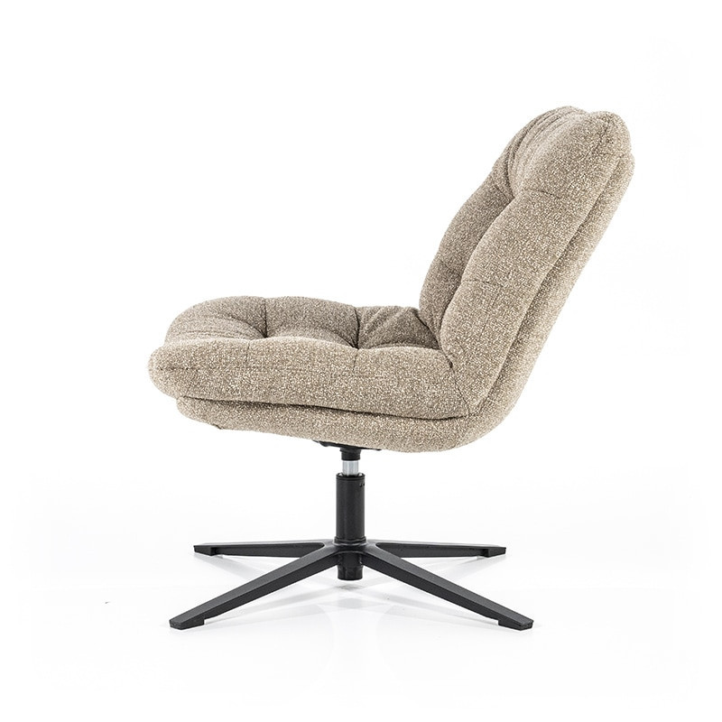 Fauteuil beige confortable et pivotant - Diane