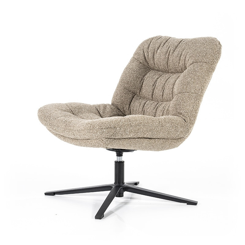 Fauteuil beige confortable et pivotant - Diane