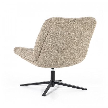 Fauteuil beige confortable et pivotant - Diane