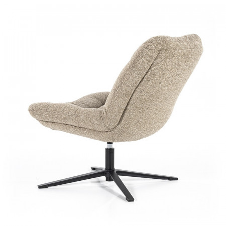 Fauteuil beige confortable et pivotant - Diane