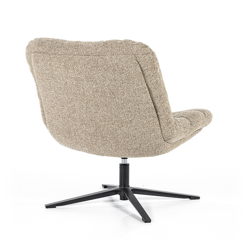 Fauteuil beige confortable et pivotant - Diane