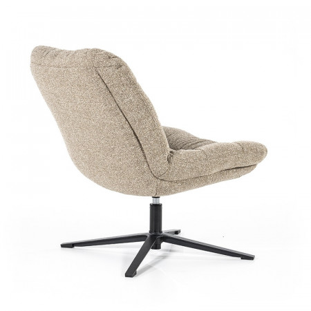 Fauteuil beige confortable et pivotant - Diane