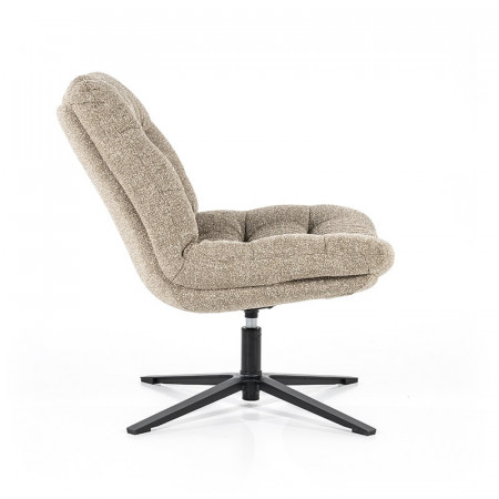 Fauteuil beige confortable et pivotant - Diane