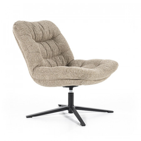 Fauteuil beige confortable et pivotant - Diane