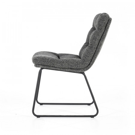 Chaise tissu gris anthracite confortable - Diane 